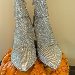 catwalk rhinestone booties